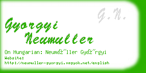 gyorgyi neumuller business card